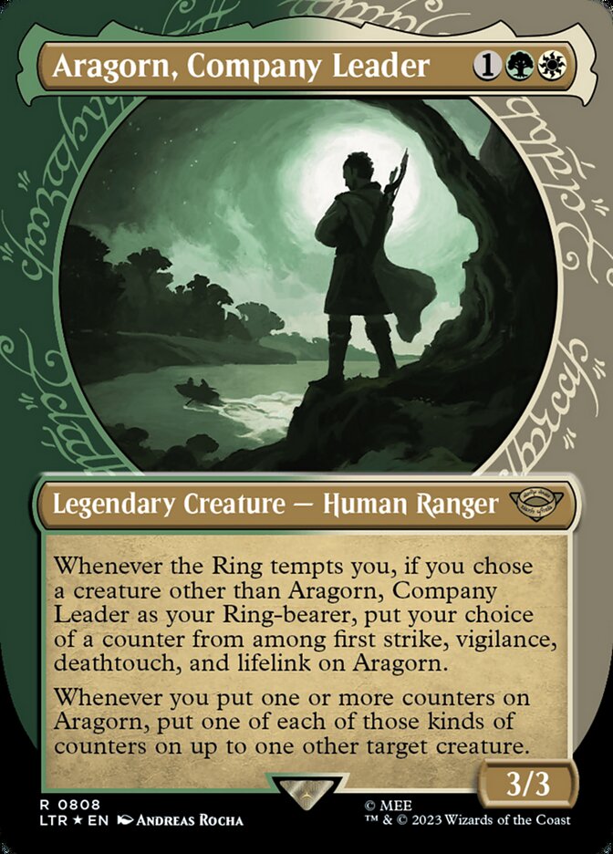 Aragorn, Company Leader (Showcase) (Surge Foil) [Foil] :: LTR