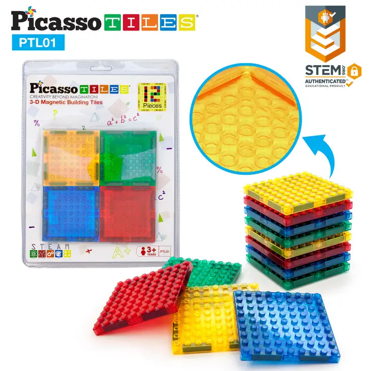 Picasso Tiles: 12 Piece Brick-Tiles