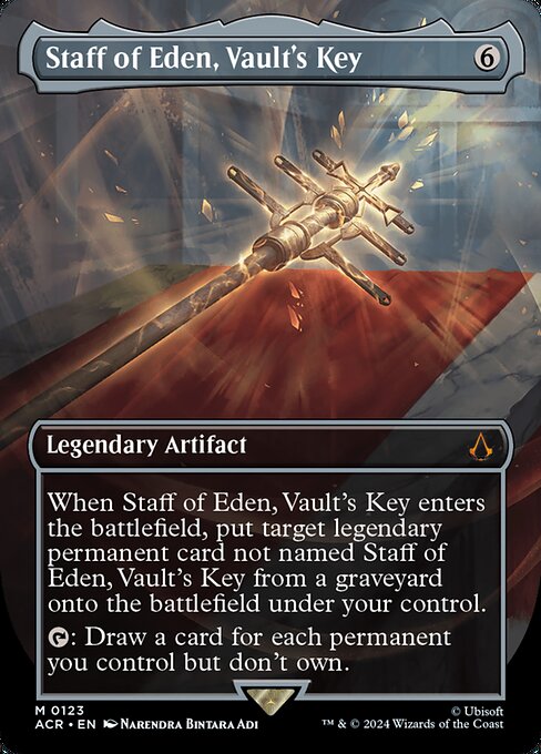 ACR: Staff of Eden, Vault's Key (Borderless) (Foil)