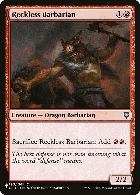 PLST: Reckless Barbarian