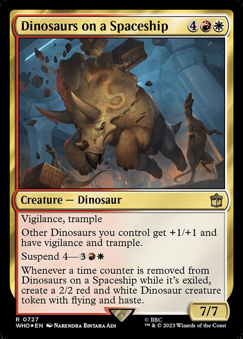 WHO: Dinosaurs on a Spaceship (Surge Foil)