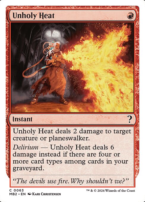 MB2: Unholy Heat (White Border)