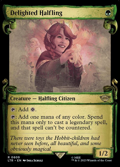 LTR: Delighted Halfling (Showcase Scrolls) (Foil)