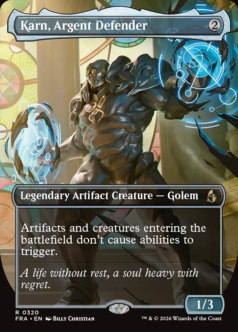 FRA: Karn, Argent Defender (Borderless) (Foil)