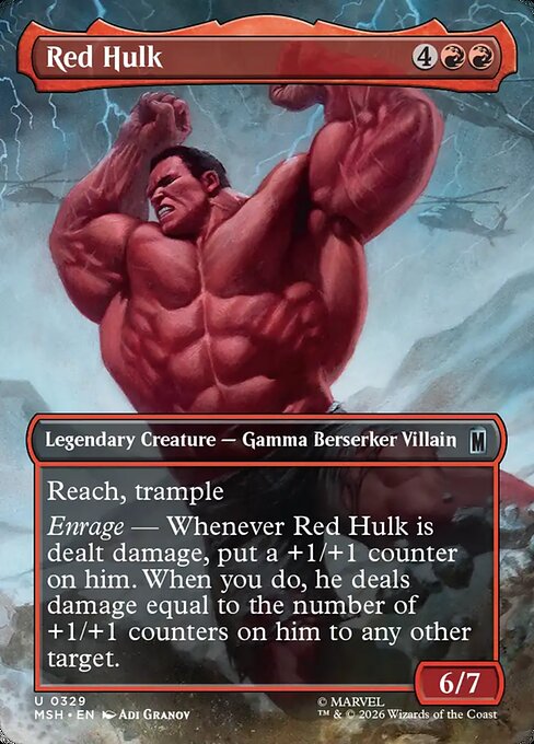 MSH: Red Hulk (Borderless) (Foil)