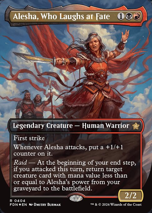 FDN: Alesha, Who Laughs at Fate (Borderless) (Mana Foil)