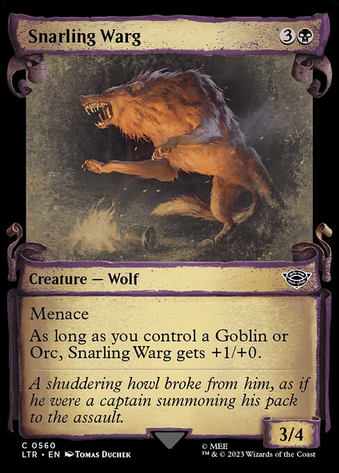 LTR: Snarling Warg (Showcase Scrolls)