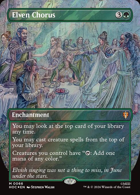 HOC: Elven Chorus (Borderless) (Surge Foil)
