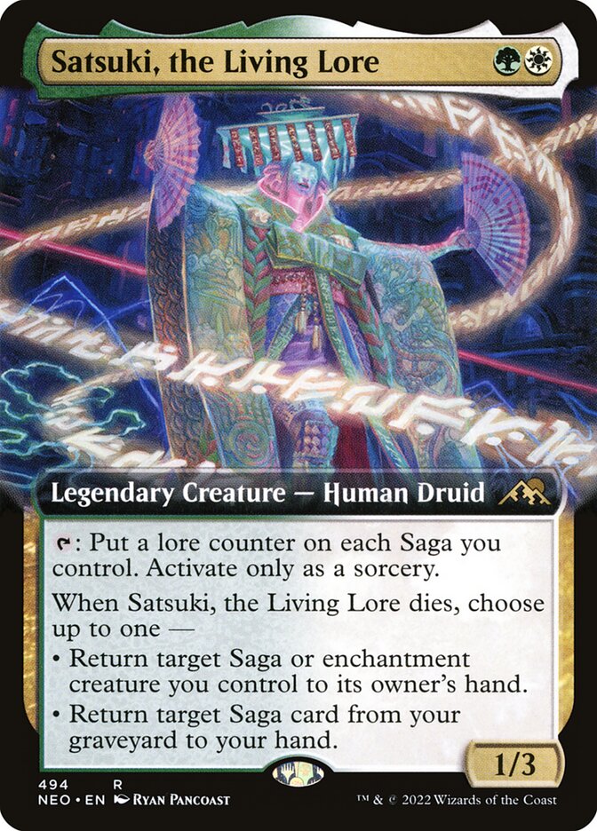 Satsuki, the Living Lore (Extended Art) [Foil] :: NEO