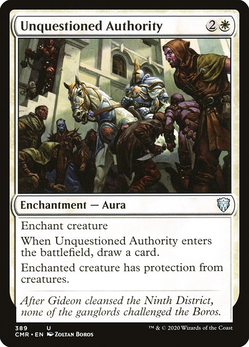 CMR: Unquestioned Authority