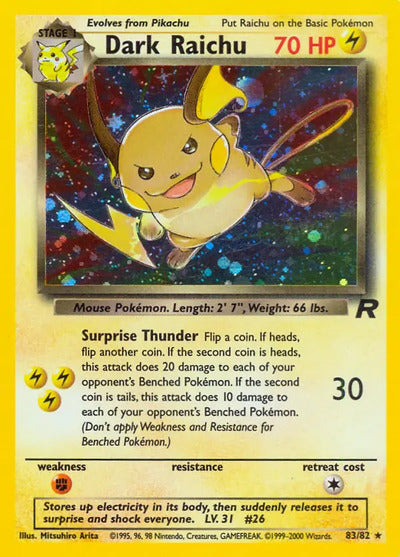 Dark Raichu 83/82 Unlimited Team Rocket