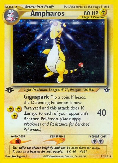 N1: Ampharos (1st Edition Holofoil)