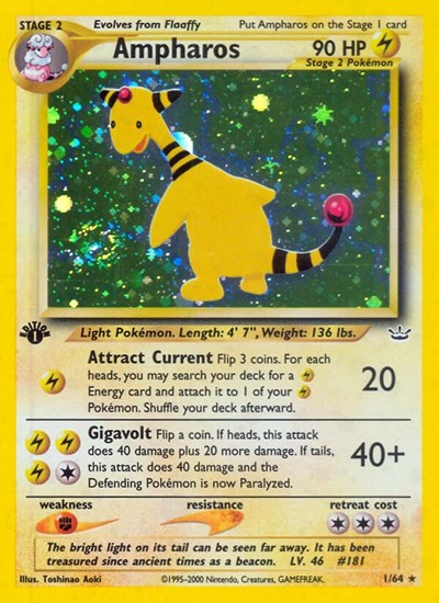 N3: Ampharos (1st Edition Holofoil)