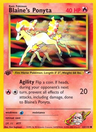 G1: Blaine's Ponyta (1st Edition)