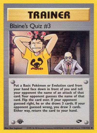 G2: Blaine's Quiz #3 (1st Edition)