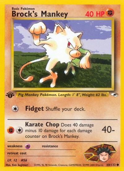 G1: Brock's Mankey (68) (Unlimited)