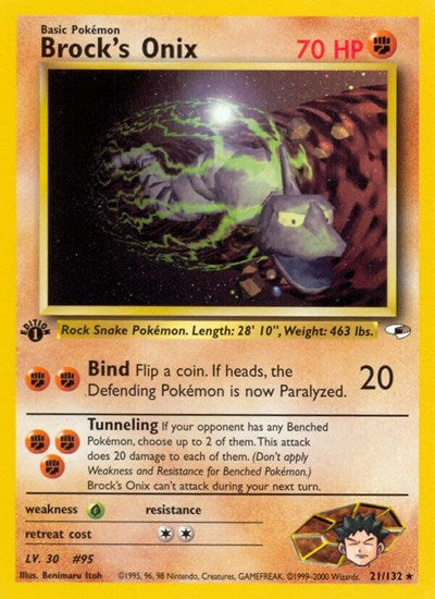 G1: Brock's Onix (21) (1st Edition)
