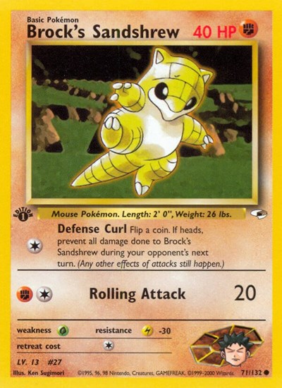 G1: Brock's Sandshrew (71) (1st Edition)