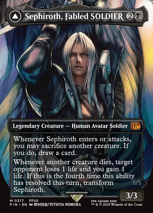 FIN: Sephiroth, Fabled SOLDIER (Borderless) (0317) (Foil)