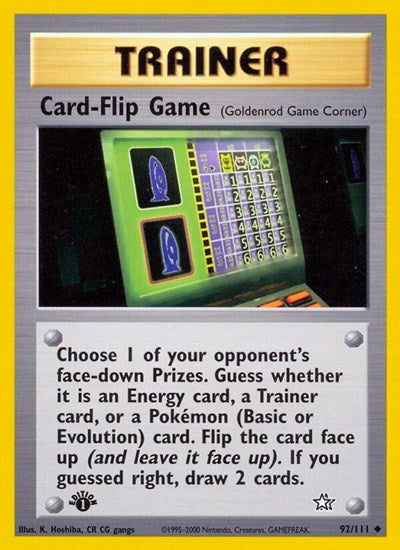N1: Card-Flip Game (Goldenrod Game Corner) (1st Edition)