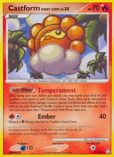 LA: Castform Sunny Form (Reverse Holofoil)