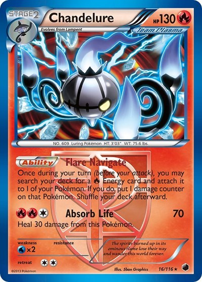 PLF: Chandelure (Team Plasma) (Reverse Holofoil)