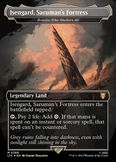 LTC: Isengard, Saruman's Fortress - Boseiju, Who Shelters All (Surge Foil)