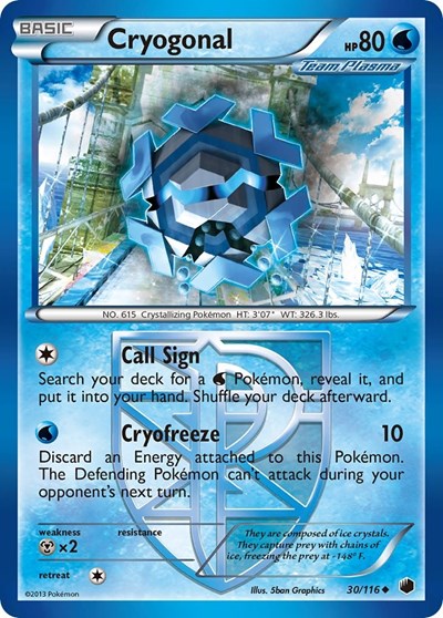 PLF: Cryogonal (Team Plasma) (Reverse Holofoil)