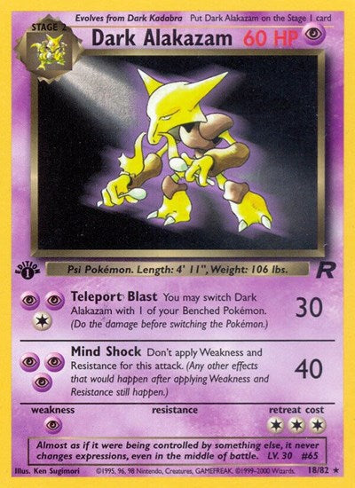 TR: Dark Alakazam (18) (1st Edition)