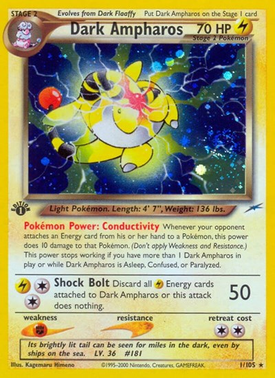 N4: Dark Ampharos (1st Edition Holofoil)