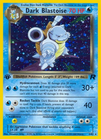 TR: Dark Blastoise (3) (1st Edition Holofoil)