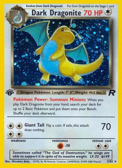 TR: Dark Dragonite (5) (1st Edition Holofoil)
