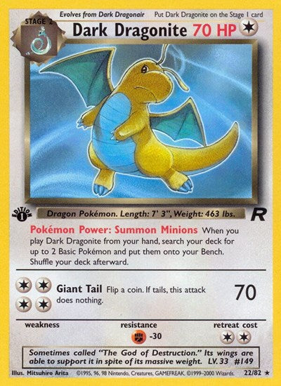 TR: Dark Dragonite (22) (1st Edition)