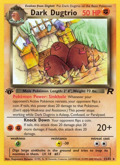 TR: Dark Dugtrio (23) (1st Edition)