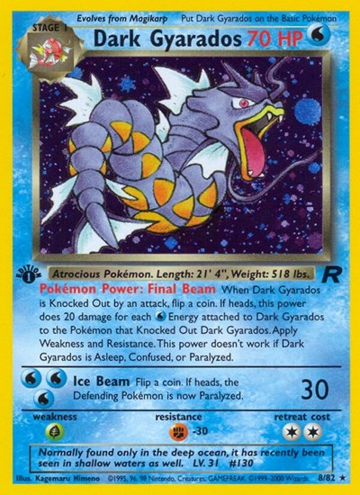 TR: Dark Gyarados (8) (1st Edition Holofoil)