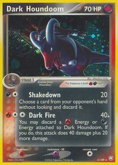 RR: Dark Houndoom - 005/109 (Reverse Holofoil)