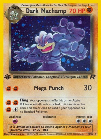 TR: Dark Machamp (10) (1st Edition Holofoil)