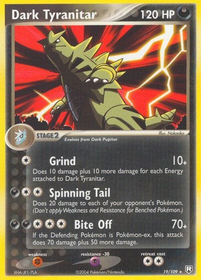RR: Dark Tyranitar - 019/109 (Reverse Holofoil)