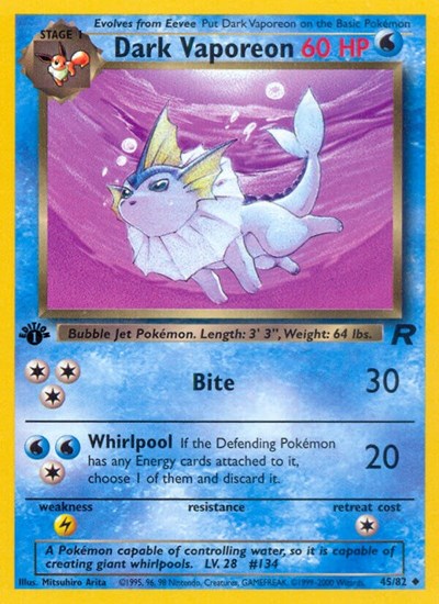 TR: Dark Vaporeon (1st Edition)