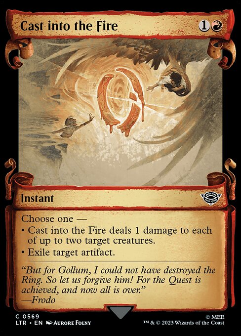 LTR: Cast into the Fire (Showcase Scrolls) (Foil)