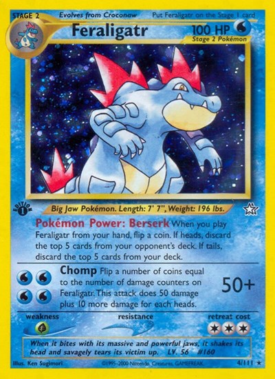 N1: Feraligatr (4) (1st Edition Holofoil)