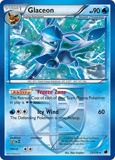 PLF: Glaceon (Team Plasma) (Reverse Holofoil)