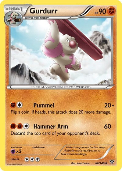 XY: Gurdurr (Reverse Holofoil)