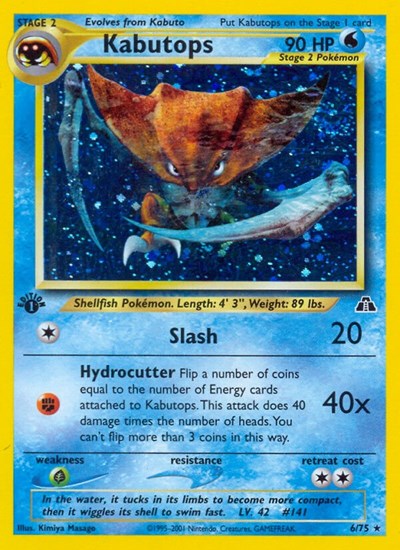 N2: Kabutops (6) (1st Edition Holofoil)