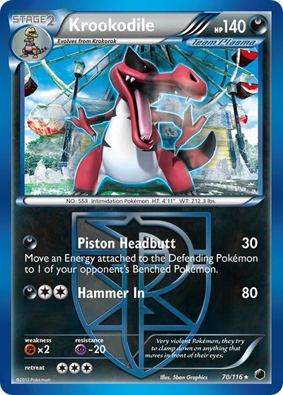 PLF: Krookodile (Team Plasma) (Reverse Holofoil)