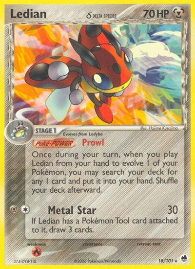 DF: Ledian (Delta Species) (Reverse Holofoil)