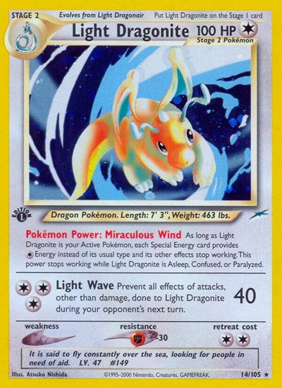 N4: Light Dragonite (1st Edition Holofoil)