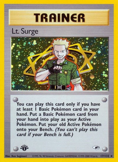 G1: Lt. Surge (17) (1st Edition Holofoil)