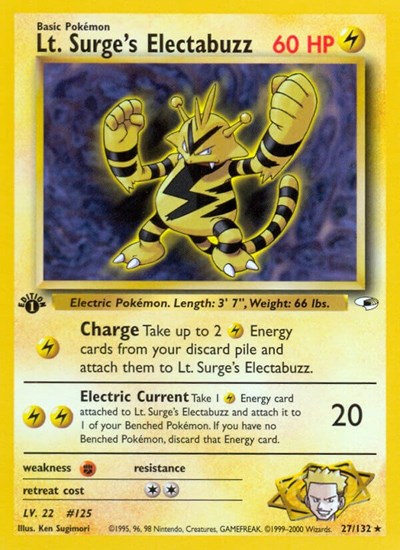G1: Lt. Surge's Electabuzz (27) (1st Edition)