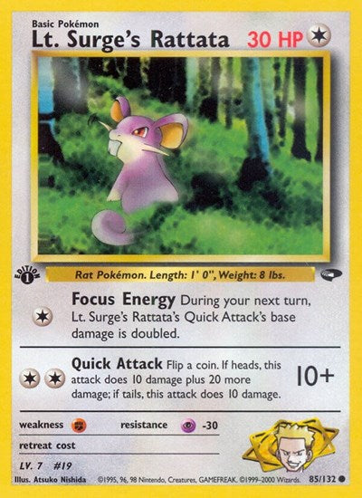 G2: Lt. Surge's Rattata (1st Edition)